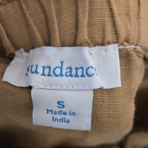 Sundance Linen Cargo Utility Heritage Preppy Button Front Tie Waist Midi Skirt S - Picture 6 of 9